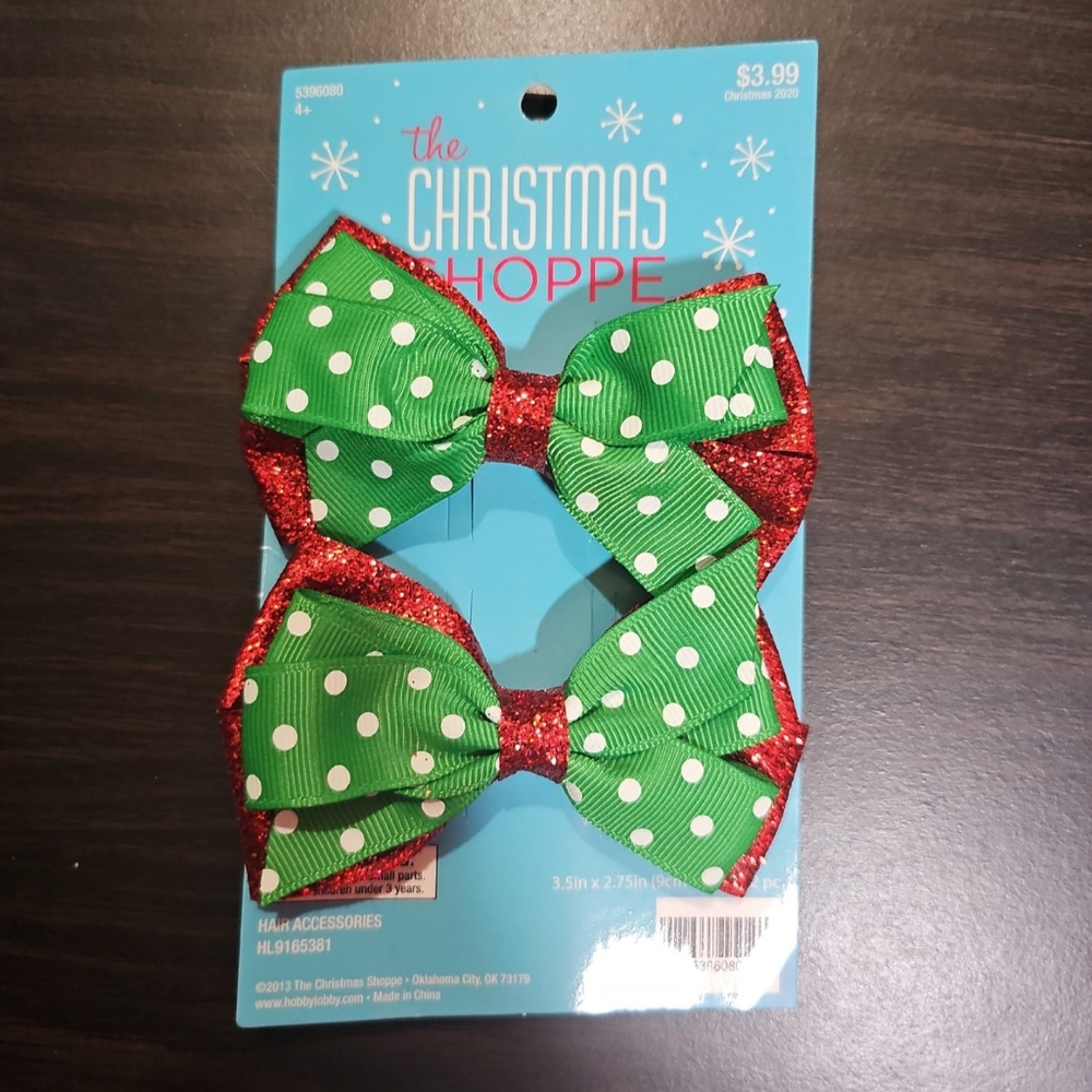 NIB CHRISTMAS HAIR BOWS